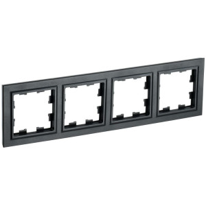 Рамка 4-м BRITE РУ-4-БрЧ черн. IEK BR-M42-K02