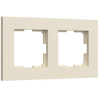 W0022962/ Рамка на 2 поста Slab (айвори софт)