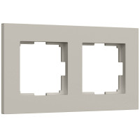 W0022917/ Рамка на 2 поста Slab (дымчатый софт)