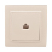 Розетка компьютерная RJ45 EKF МИНСК, скрытый монтаж, бежевый, ERK01-035-20