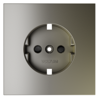 Накладка для розетки с заземлением и защитными шторками, S70 шелк