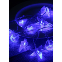 Гирлянда светодиодная Морская (ракушки звезды раковины) 20LED 2.9+0.3м акрил син. КОСМОС KOC_GIR-B113
