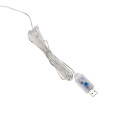 Гирлянда светодиодная Роса Светодиодный дождь 3х2м LED тепл. бел. 12Вт IP20 USB+пульт управления с крючками для крепления Neon-Night 315-876
