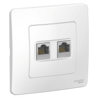 BLANCA С/У РОЗЕТКА двойная компьютерная RJ45, кат.5E, БЕЛЫЙ BLNIS045451