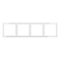 Рамка пластиковая VOLTUM S70 на 4 поста, (белый глянцевый)