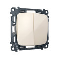 MO303030 Комплект механизма 2-клавишного перекрестного выключателя 10A-250V OMEGA Бежевый глянец QUANT OP3030, VM125 AMBRELLA VOLT