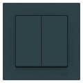 ATLASDESIGN 2-клавишный ВЫКЛЮЧАТЕЛЬ, сх.5, 10АХ, в сборе, ИЗУМРУД ATN000852