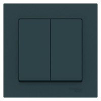 ATLASDESIGN 2-клавишный ВЫКЛЮЧАТЕЛЬ, сх.5, 10АХ, в сборе, ИЗУМРУД ATN000852