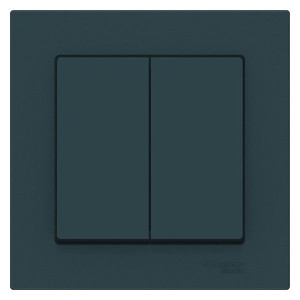 ATLASDESIGN 2-клавишный ВЫКЛЮЧАТЕЛЬ, сх.5, 10АХ, в сборе, ИЗУМРУД ATN000852