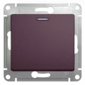 Выключатель одноклавишный Schneider Electric GLOSSA с подсветкой, сиреневый туман, GSL001463