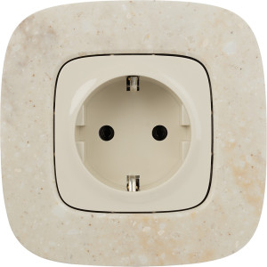 Механизм розетки 1-м СП Valena Allure 16А IP2X 250В 2PE безвинт. клеммы с лицев. панелью сл. кость Leg 753821