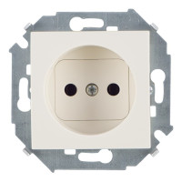 Розетка 1-м СП Simon 15 16А IP20 250В без заземл. винтов. клеммы механизм сл. кость Simon 1591431-031