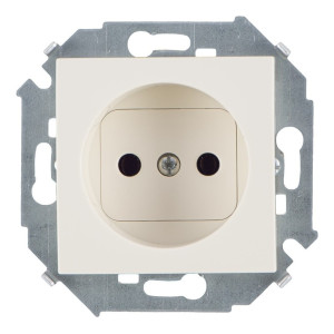 Розетка 1-м СП Simon 15 16А IP20 250В без заземл. винтов. клеммы механизм сл. кость Simon 1591431-031
