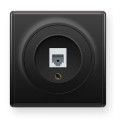 Розетка компьютерная 1-м СП Florence RJ45 кат.5E механизм черн. (1E20701303) OneKeyElectro 2172816