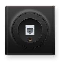 Розетка компьютерная 1-м СП Florence RJ45 кат.5E механизм черн. (1E20701303) OneKeyElectro 2172816