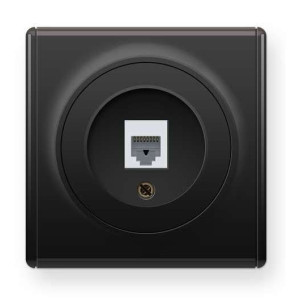 Розетка компьютерная 1-м СП Florence RJ45 кат.5E механизм черн. (1E20701303) OneKeyElectro 2172816
