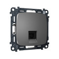 MO662005 Комплект механизма компьютерной розетки RJ-45 экранированной с автоматической защитной шторкой OMEGA Антрацит серый QUANT OP6620, VM185 AMBRELLA VOLT