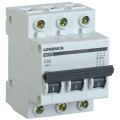 Автоматический выключатель IEK 3п C 40А 4.5кА ВА47-29 GENERICA  MVA25-3-040-C