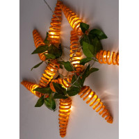 Гирлянда светодиодная Морковки спирали 12х4см 10LED 1.8м +0.3м тепл. бел. КОСМОС KOC_GIR-B101