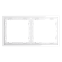 Рамка пластиковая VOLTUM S70 на 2 поста, (белый глянцевый)
