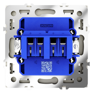 Розетка акустическая встраиваемая VOLTUM S70 4-местная, (шелк)