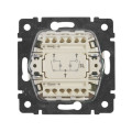 Механизм выключателя 2-кл. СП Valena 10А IP31 250В с зел. подсветкой бел. Leg 774428