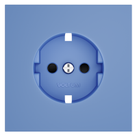 Накладка для розетки с заземлением и защитными шторками, S70 деним