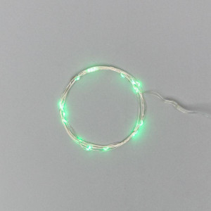 Гирлянда светодиодная Роса 2м 20LED зел. 2Вт 4.5В IP20 провод прозр. Neon-Night 303-008