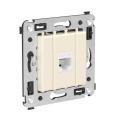 Розетка компьютерная 1-м СП Avanti Ванильная дымка RJ45 кат.5E без шторок механизм DKC 4405663