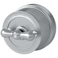 WL19-01-03 Переключатель одноклавишный Матовый хром Ретро Werkel