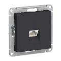 ATLASDESIGN РОЗЕТКА компьютерная RJ45 кат. 6A, механизм, КАРБОН ATN001086