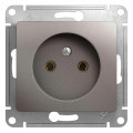 GLOSSA РОЗЕТКА без заземления без шторок, 16А, механизм, ПЛАТИНА GSL001241