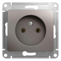 GLOSSA РОЗЕТКА без заземления без шторок, 16А, механизм, ПЛАТИНА GSL001241