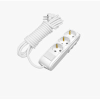 Arvia Electric, MOTTO, Удлинитель 3 гнезда с защитой от детей сз 2м. белый