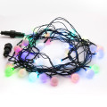 Гирлянда светодиодная Шарики 5м d18мм 30LED RGB 3.6Вт 220-240В IP20 провод ПВХ темн. зел. Neon-Night 303-549