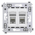 Розетка двойная RJ-45 кат.5e Avanti Белое облако DKC 4400464