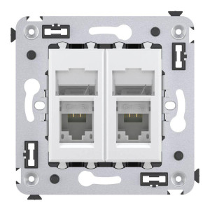 Розетка двойная RJ-45 кат.5e Avanti Белое облако DKC 4400464