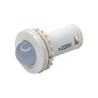 СКЛ-11-Б-2-220, белая, 220В AC/DC, d=27, сила света 20 мКд, светодиодная коммутаторная лампа  Электротехник
