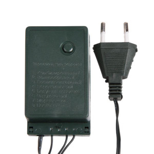 Гирлянда светодиодная Твинкл Лайт 20м 160LED мультиколор 10Вт 220-240В IP20 с контроллером 8 режимов провод ПВХ темн. зел. Neon-Night 303-119