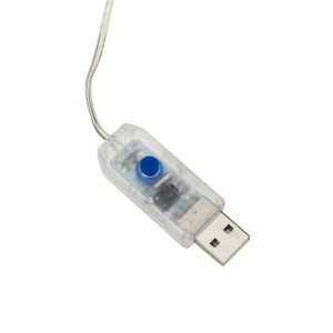 Гирлянда светодиодная Роса Светодиодный дождь 6х3м LED тепл. бел. 24Вт IP20 USB+пульт управления Neon-Night 315-996