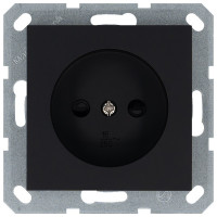 Jasmart Розетка без заземления с защитными шторками 16A 250V~ 2P, цвет Антрацит