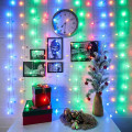 Гирлянда светодиодная Светодиодный Дождь 1.5х1.5м 144LED мультиколор 12Вт 230В IP20 с насадками шарики свечение с динамикой провод прозр. Neon-Night 235-049