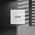 Розетка телевизионная встраиваемая VOLTUM S70 TVRJ45 кат. 6, белый матовый