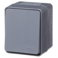 ATLASDESIGN PROFI IP54 О/У 1-клавишный ВЫКЛЮЧАТЕЛЬ КНОПОЧНЫЙ, сх.1, 10А, АНТРАЦИТ ATN544015