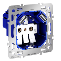 Механизм розетки с заземлением и защитными шторками 16А, с USB AA, S70