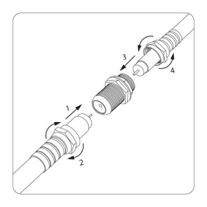 Переходник F-F БОЧКА без кольца (уп.100шт) PROCONNECT 05-4201-6