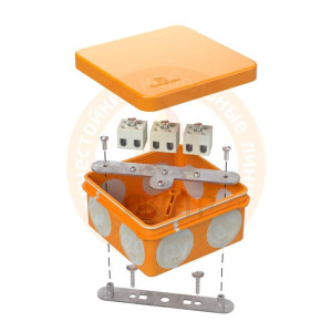 Коробка огнестойкая ОП двухкомпонентная 60-0210-FR2.5-4 Е15-Е120 80х80х40 Промрукав 60-0210-FR2.5-4
