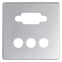 Накладка на розетку VGA+3RCA Simon SIMON 82, скрытый монтаж, алюминий, 8200092-033