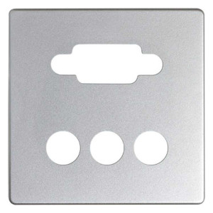Накладка на розетку VGA+3RCA Simon SIMON 82, скрытый монтаж, алюминий, 8200092-033