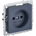 IEK BRITE BASE Маренго Розетка 1-м бз без защ штор 10А РС10-1-0-БрМ